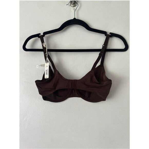NWT Aerie Chocolate Brown Underwired Mesh Balconette Bra Size 36B - Picture 2 of 5